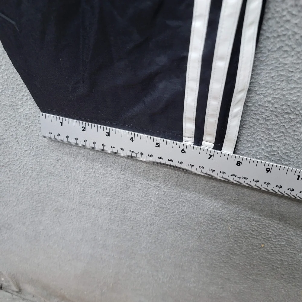 VINTAGE Adidas Men Activewear Pants L Black Logo Embroidery Y2K READ